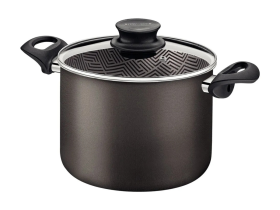 OLLA PARIS NEGRA 28 CON ASAS 12.2 L TRAMONTINA