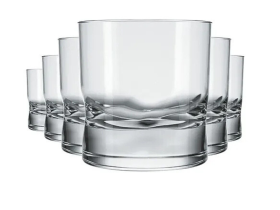 VASO DE WHISKY AMASSADINHO 250 ML X 6