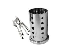 ESCURRIDOR CUBIERTOS FASHION MANZANAS ACERO INOX